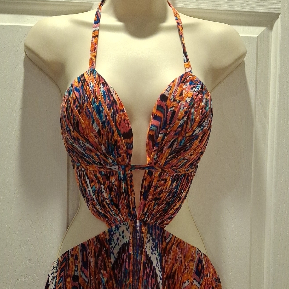 Bebe Multicolor Patterned Maxi Dress - image 2